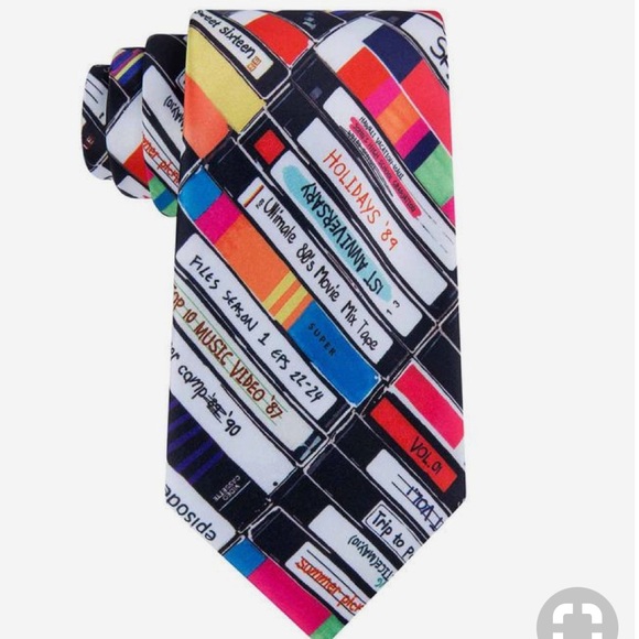 Retro VHS Tape Men Tie - Picture 2 of 6